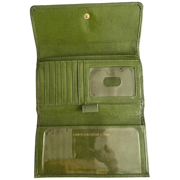 Fossil Green Trifold Leather Wallet, 7"x4" - Picture 5 of 7